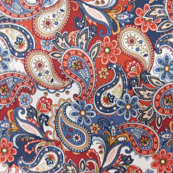 Patchwork Quilting Sewing Fabric Cottonwood Paisley Allover 50x55cm FQ
