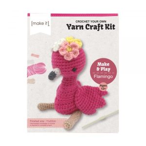 Make It Crochet Your Own Flamingo Kit Stuffed DIY Toy
