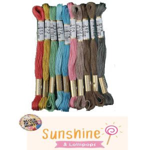 2024 Homespun BOM Sunshine and Lollipops Cosmo Thread Pack by Annie Downs