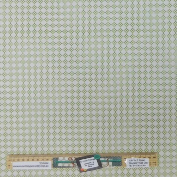 Patchwork Quilting Sewing Fabric Green Checkerboard Allover 50x55cm FQ
