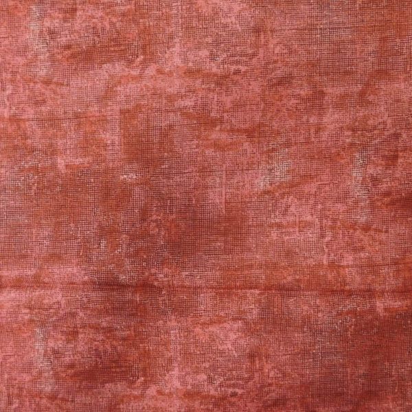 Patchwork Quilting Sewing Fabric Hessian Print Rust Red 50x55cm FQ
