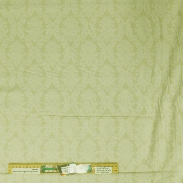 Patchwork Quilting Sewing Fabric Damask Olive Allover 50x55cm FQ