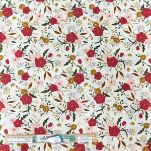 Patchwork Quilting Sewing Fabric Moda Evermore Flowers 50x55cm FQ