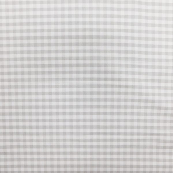 Patchwork Quilting Sewing Fabric Silver Gum Grey Gingham Check 50x55cm FQ