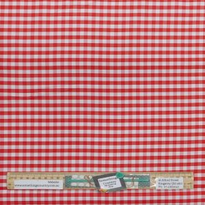 Patchwork Quilting Sewing Fabric Red Delicious Gingham Check 50x55cm FQ