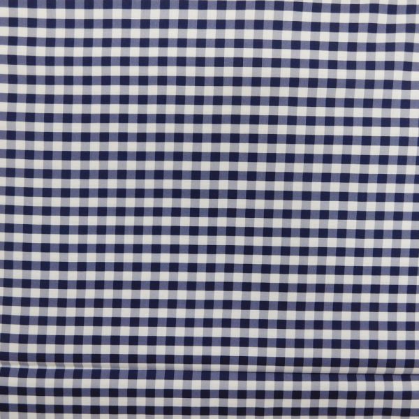 Patchwork Quilting Sewing Fabric Gambier Blue Navy Gingham Check 50x55cm FQ