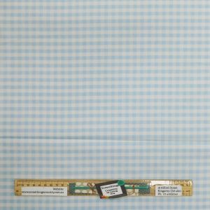 Patchwork Quilting Sewing Fabric Partly Cloudy Blue Gingham Check 50x55cm FQ