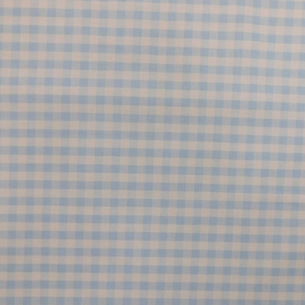 Patchwork Quilting Sewing Fabric Partly Cloudy Blue Gingham Check 50x55cm FQ