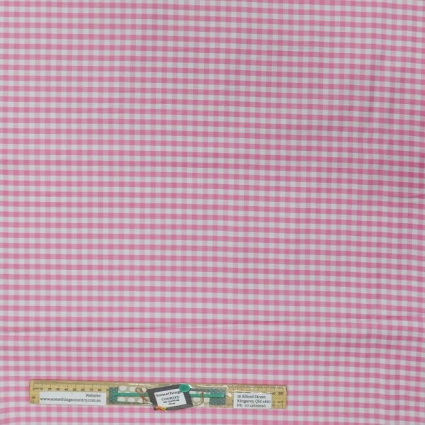 Patchwork Quilting Sewing Fabric Light Pink Gingham Check 50x55cm FQ