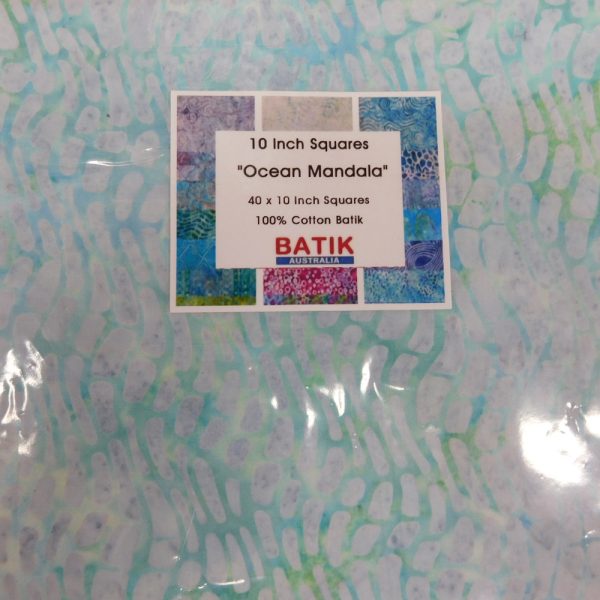 Batik Quilting Patchwork Ocean Mandala Layer Cake 10 Inch Fabrics