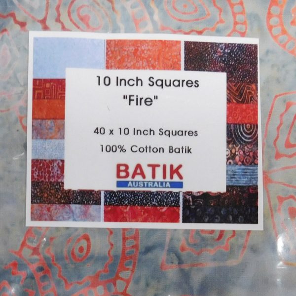 Batik Quilting Patchwork Fire Layer Cake 10 Inch Fabrics