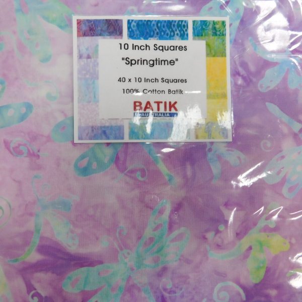 Batik Quilting Patchwork Springtime Layer Cake 10 Inch Fabrics