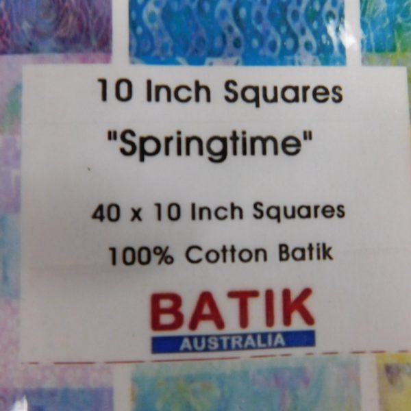 Batik Quilting Patchwork Springtime Layer Cake 10 Inch Fabrics