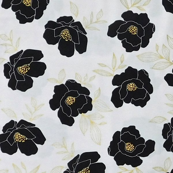 Patchwork Quilting Sewing Fabric Moda Gilded Flowers Large 50x55cm FQ
