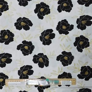 Patchwork Quilting Sewing Fabric Moda Gilded Flowers Large 50x55cm FQ