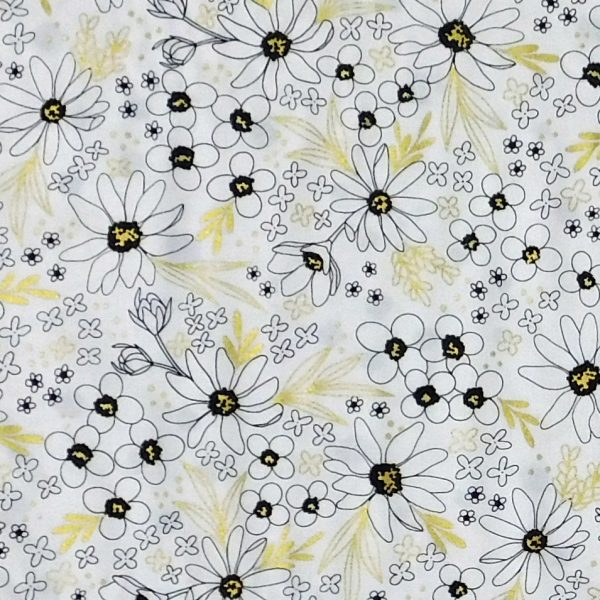 Patchwork Quilting Sewing Fabric Moda Gilded Flowers 50x55cm FQ