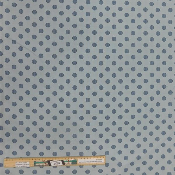 Patchwork Quilting Sewing Fabric Blue on Blue Spots 50x55cm FQ