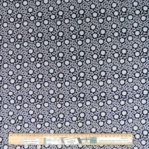 Patchwork Quilting Sewing Fabric Morning Frost Black 50x55cm FQ