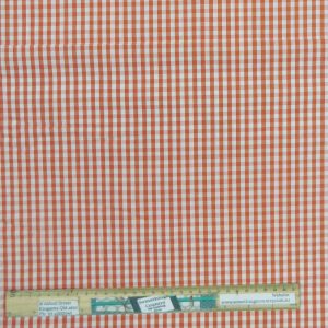 Quilting Patchwork Sewing Fabric 4mm Apricot Gingham 145x50cm