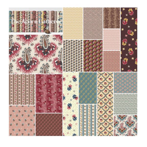 Patchwork Quilting Sewing Fabric The Acorn Gatherer Fat Quarter 22 Pack