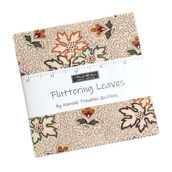 Moda Quilting Patchwork Charm Pack Fluttering Leaves 5 Inch Fabrics