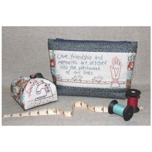 The Birdhouse Designs Love and Friendship Bag Pincushion Printed Pattern