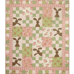 The Birdhouse Designs Peekaboo Bunny Quilt Printed Pattern