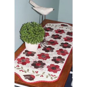 The Birdhouse Designs Red Robin Runner Printed Pattern