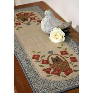 The Birdhouse Designs Sweetpea Table Runner Printed Pattern