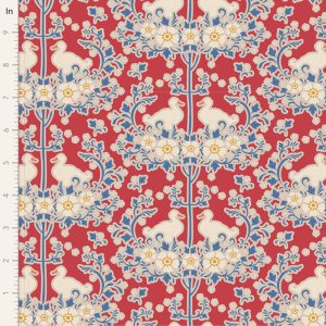 Quilting Patchwork Fabric TILDA Jubilee Duck Nest Red 50x55cm FQ