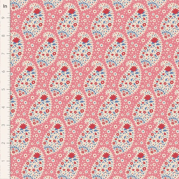 Quilting Patchwork Fabric TILDA Jubilee Teardrop Pink 50x55cm FQ