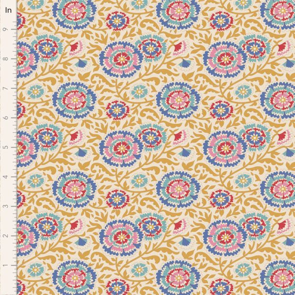 Quilting Patchwork Fabric TILDA Jubilee Elodie Mustard 50x55cm FQ