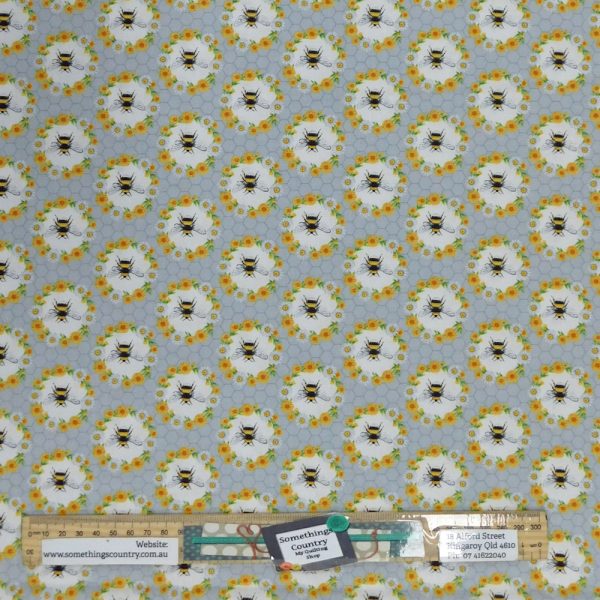Patchwork Quilting Sewing Fabric Bee Croft Grey 50x55cm FQ