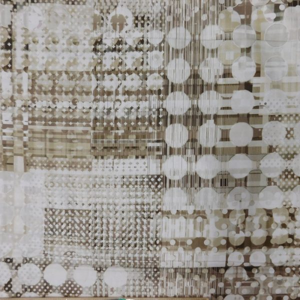 Quilting Patchwork Sewing Backing Fabric Brown Geometric 260x50cm