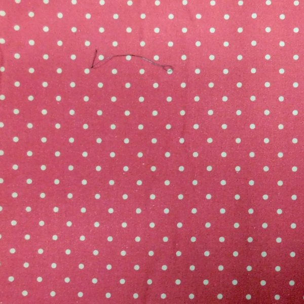 Patchwork Quilting Sewing Fabric Maroon with White Spots 50x55cm FQ