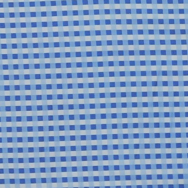 Patchwork Quilting Sewing Fabric Printed Blue Checks 50x55cm FQ