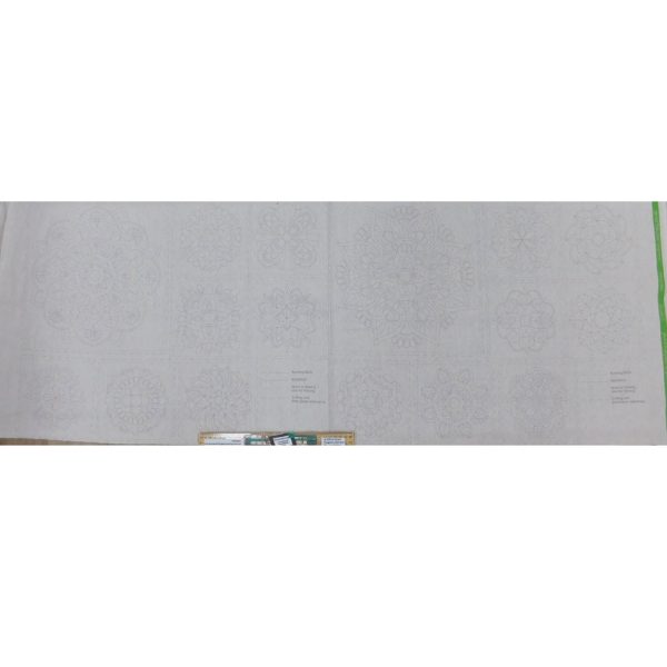 Patchwork Quilting Sewing Fabric Sashiko Mandala Cream Panel 50x110cm