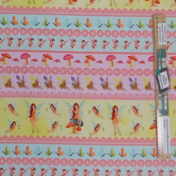 Patchwork Quilting Sewing Fabric Fairies Border 50x55cm FQ