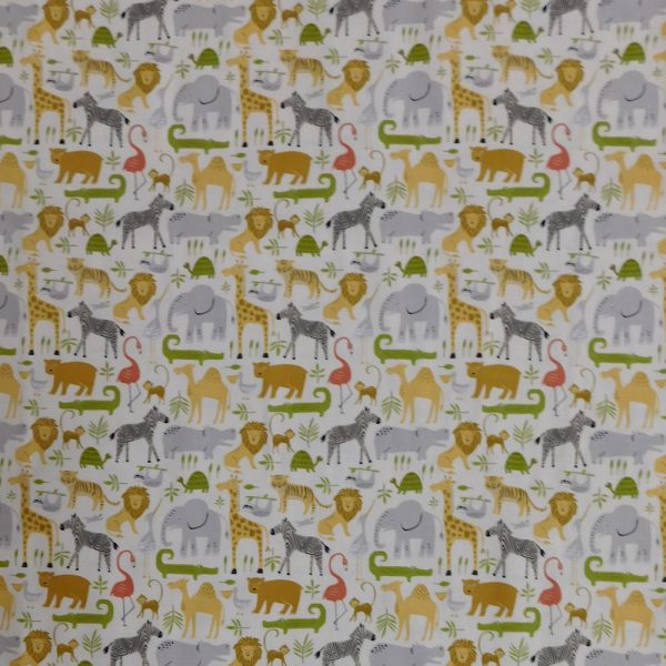 Patchwork Quilting Sewing Fabric Noah's Ark Animals 50x55cm FQ