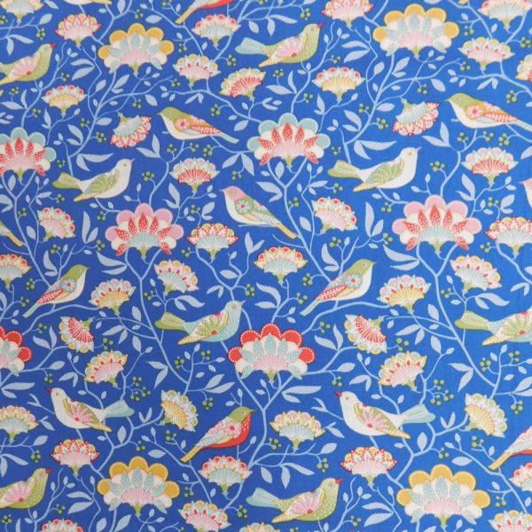 Quilting Patchwork Fabric TILDA Jubilee Bird Tree Blue 50x55cm FQ