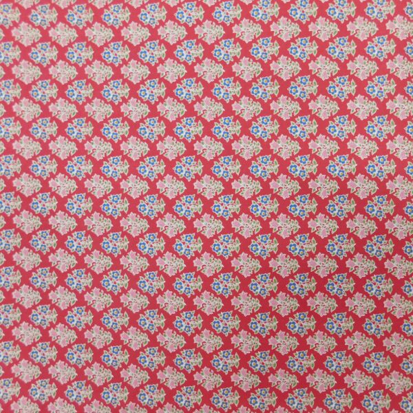 Quilting Patchwork Fabric TILDA Jubilee Farm Flowers Red 50x55cm FQ