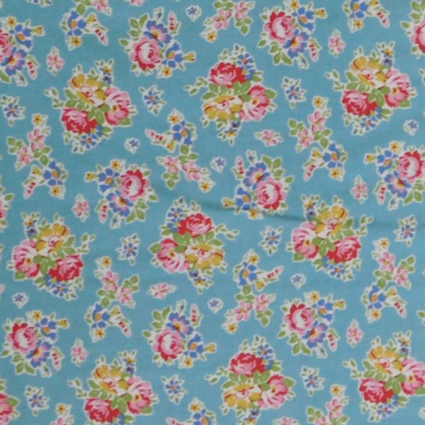 Quilting Patchwork Fabric TILDA Jubilee Sue Teal 50x55cm FQ