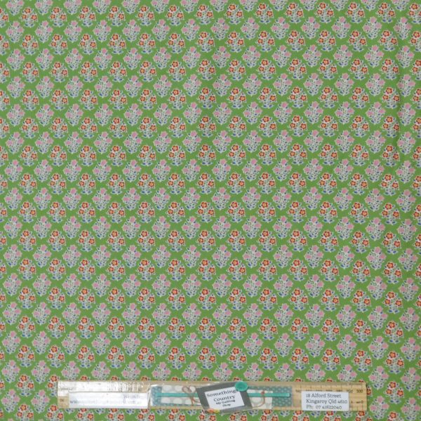 Quilting Patchwork Fabric TILDA Jubilee Farm Flowers Green 50x55cm FQ