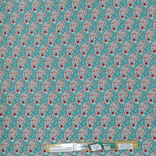 Quilting Patchwork Fabric TILDA Jubilee Teardrop Teal 50x55cm FQ