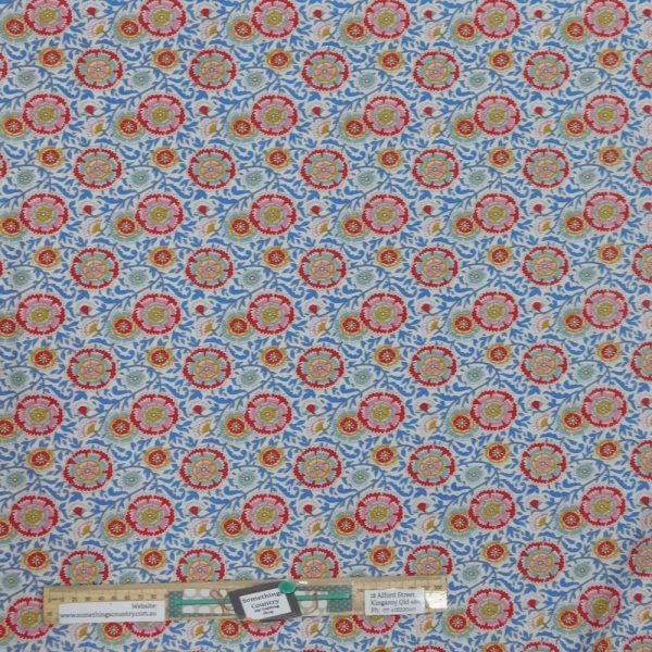 Quilting Patchwork Fabric TILDA Jubilee Elodie Blue 50x55cm FQ
