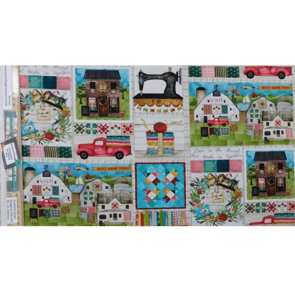 Patchwork Quilting Sewing Quilt Shop Hop Panel 30x110cm Fabric