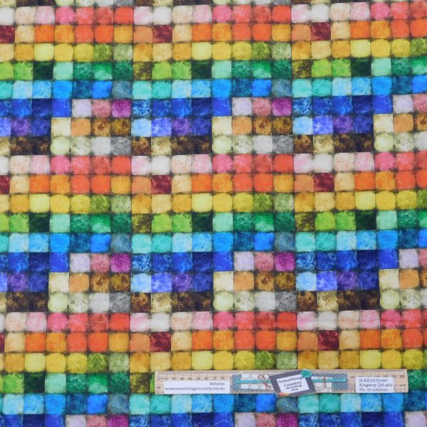 Patchwork Quilting Sewing Fabric Tim Holtz Colorblock Med 50x55cm FQ