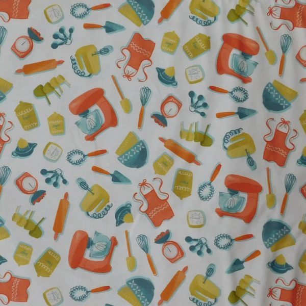 Patchwork Quilting Sewing Fabric Fresh Baked Kitchen 50x55cm FQ