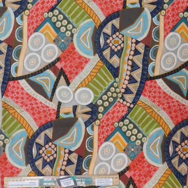 Patchwork Quilting Sewing Fabric Bindoon Aboriginal 50x55cm FQ