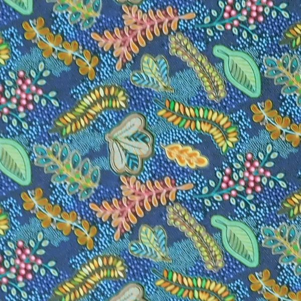 Patchwork Quilting Sewing Fabric Pannotia Teal Aboriginal 50x55cm FQ